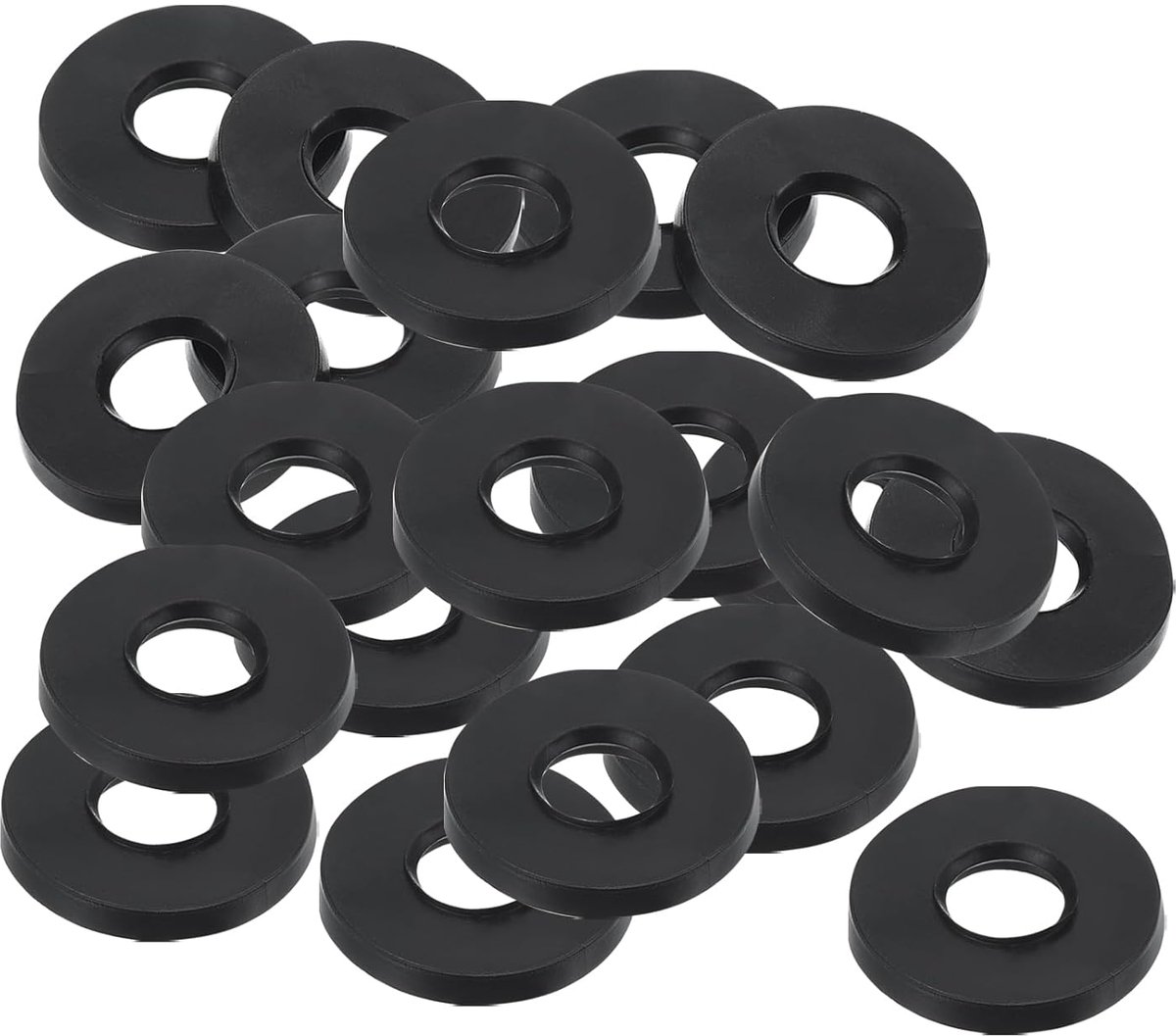 M8 rubberen sluitringen, rubberen afdichting, rond, 20 stuks, 8 mm ID, 21 mm OD, 2 mm dik, platte sluitringen, set, afdichtingsrubber voor kraanbuis, bevestigingsschroef, zwart
