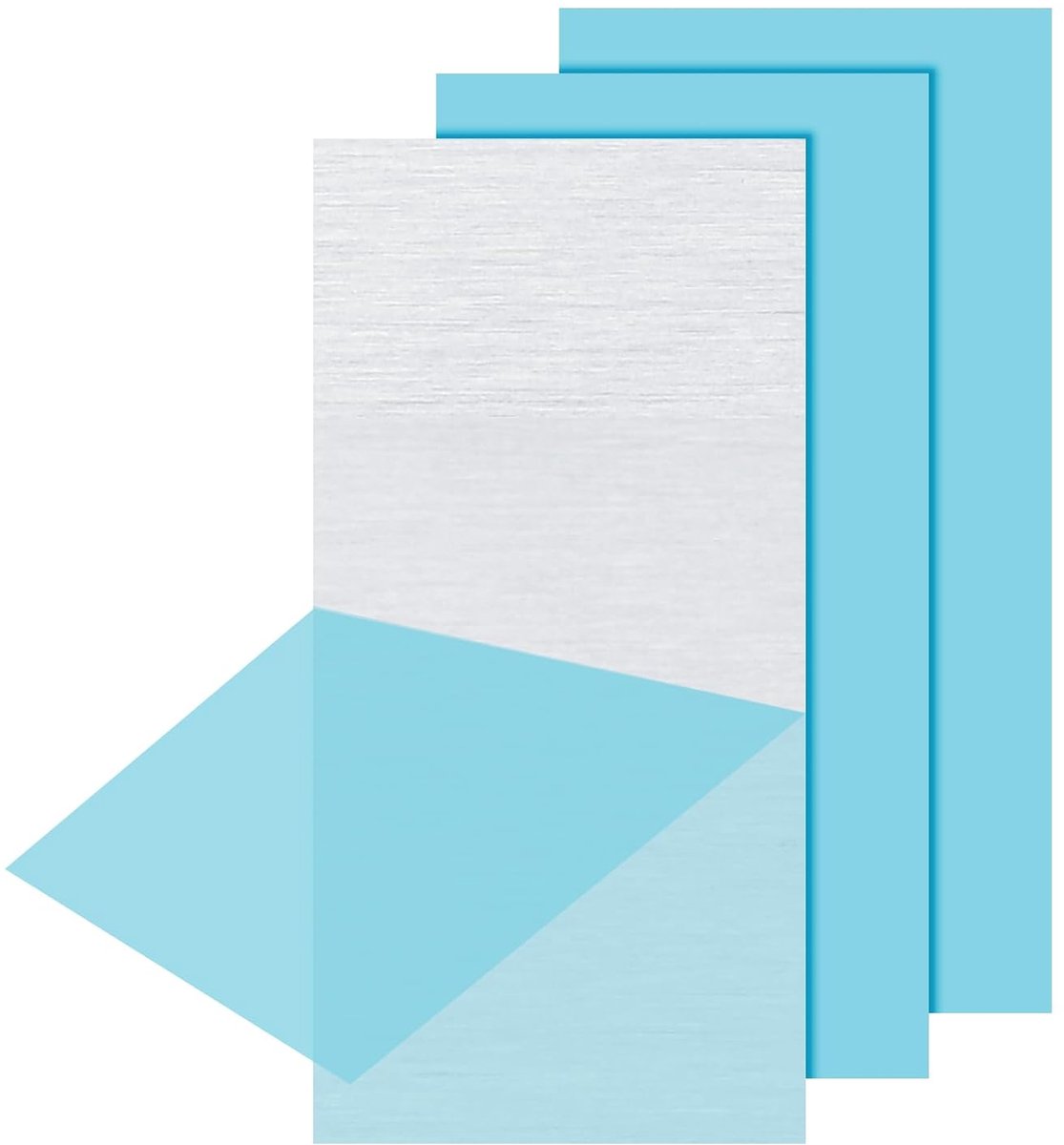 6061 T651 aluminiumplaat, 4 x 1,97 x 1/25,4 inch, 3 stuks platte aluminiumplaat met beschermfolie, thermische rechthoek 1 mm, voor industrieel handwerk