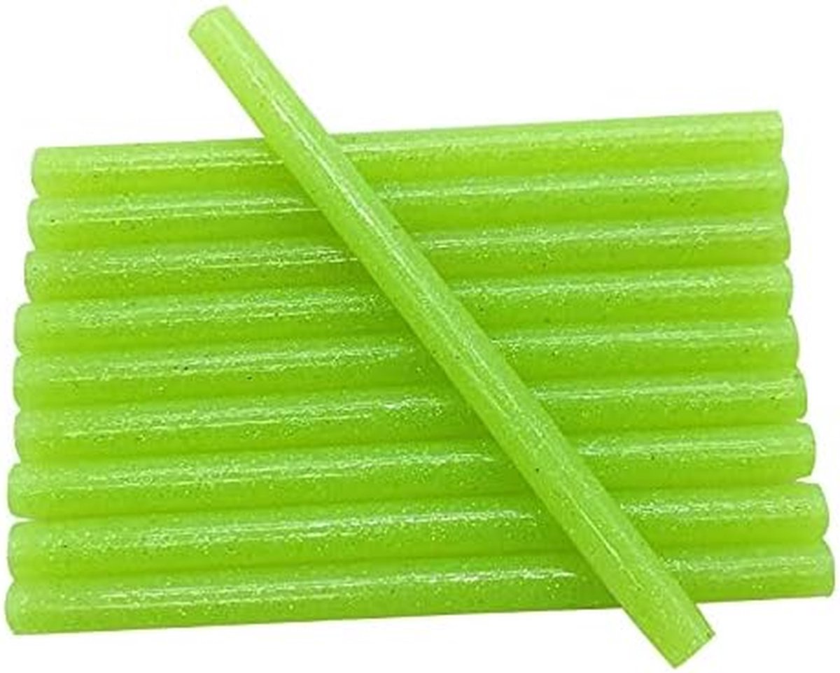 Smeltlijmsticks Glitter - Lijm Reparatiesets - Hobby Projecten - Hoge Viscositeit - 100 mm x 7 mm - Groen