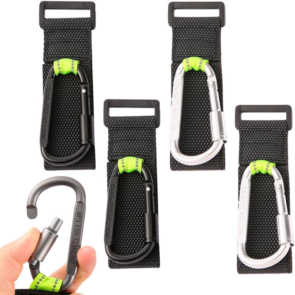 Accessoires, multifunctionele karabijnhaak, klein, als houder voor helm en tassen, met Xiaomi E Scooter 5, met Ninebot G3 Max