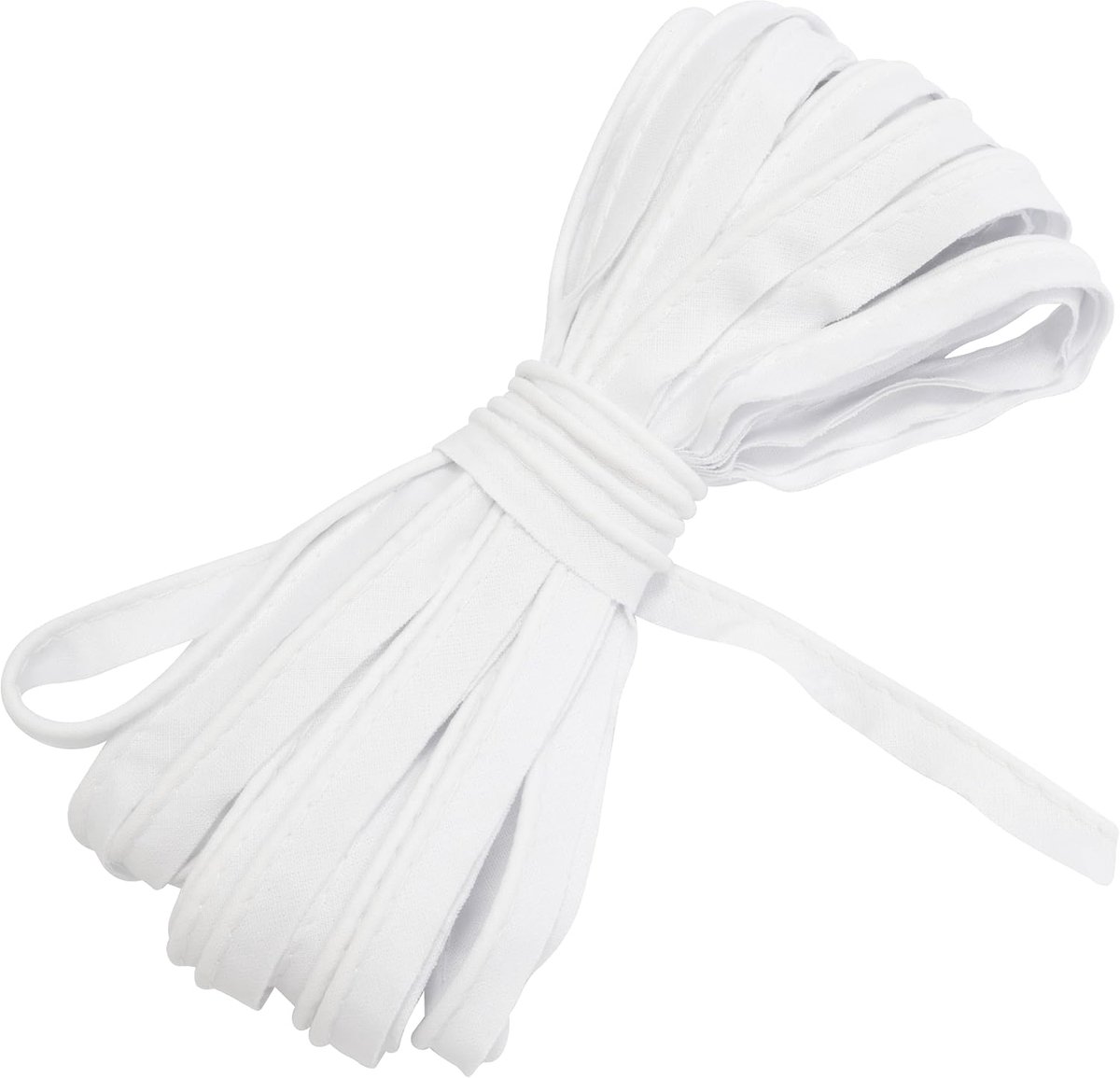 - C77225 - rand 9 meter x 10 mm - katoen - kleur wit - bies gallon kleding kussen dekbedden