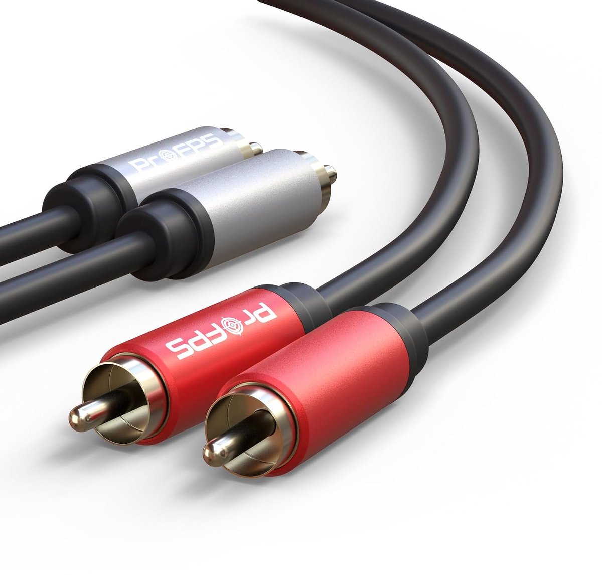 RCA kabel 2RCA - 200 cm - goudplated - heldere stereo geluidsweergave - SnelShoppen