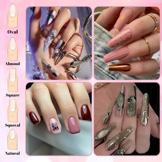 Bufferblokken, 100/180 dubbelzijdig Grit-nagelblok, Grit-nagelbuffer voor acrylnagels en natuurlijke nagels, professionele manicure-vijlblokken — afbeelding 3