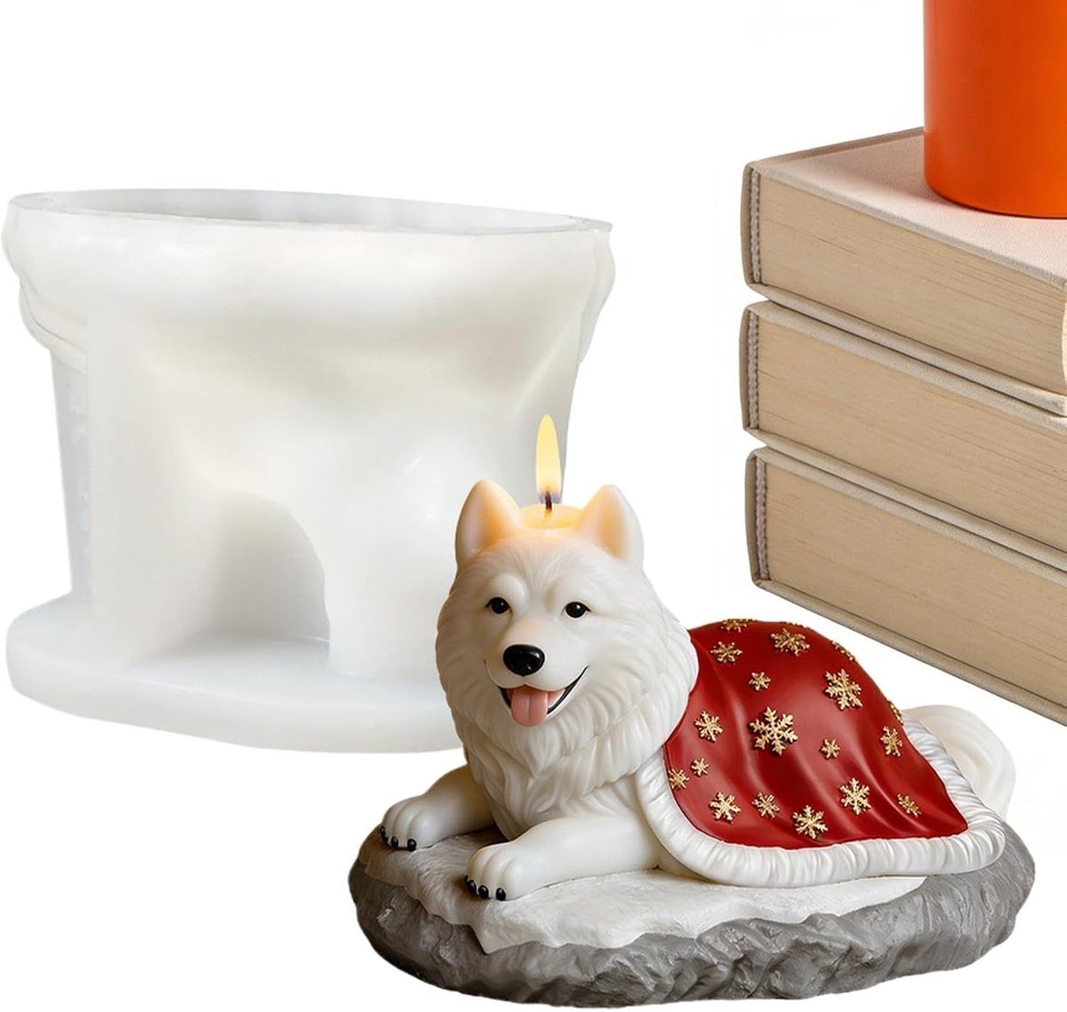 3D-kaarsvorm, gietgereedschap voor gipsfiguren, 3D-hondenzeep en kaarsvorm, doe-het-zelf vorm voor snoepgoed, decoratie, beton, wanddecoratie