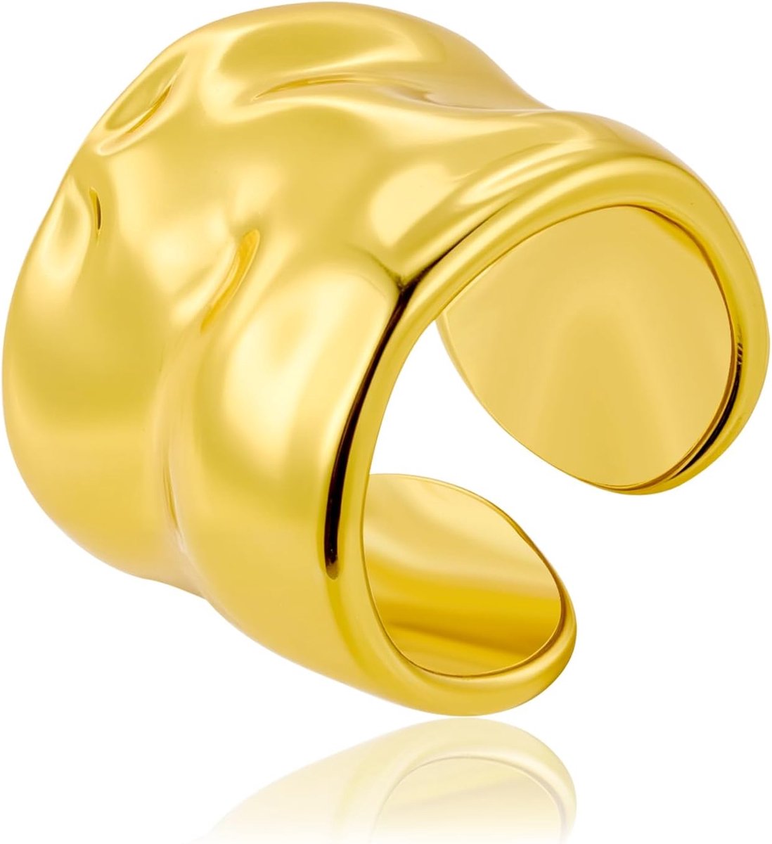 Ringen voor dames, heren, waterdicht, verstelbaar, dikke gouden ringen voor dames, waterdicht, maat, verguld