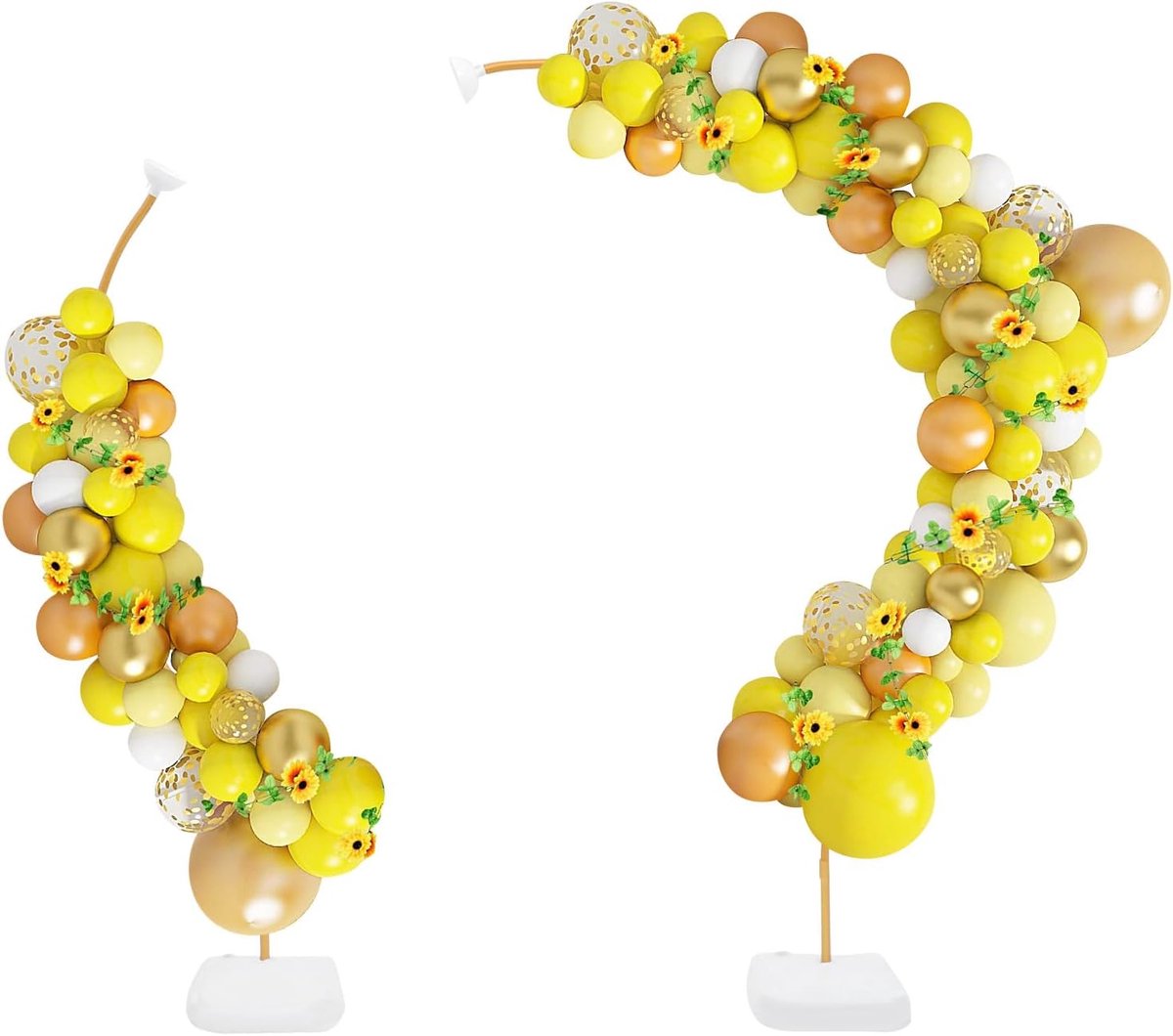 Ballonnenboogset herbruikbaar - flexibele stangen - inclusief handpomp en clips - voor feestdecoratie - SnelShoppen