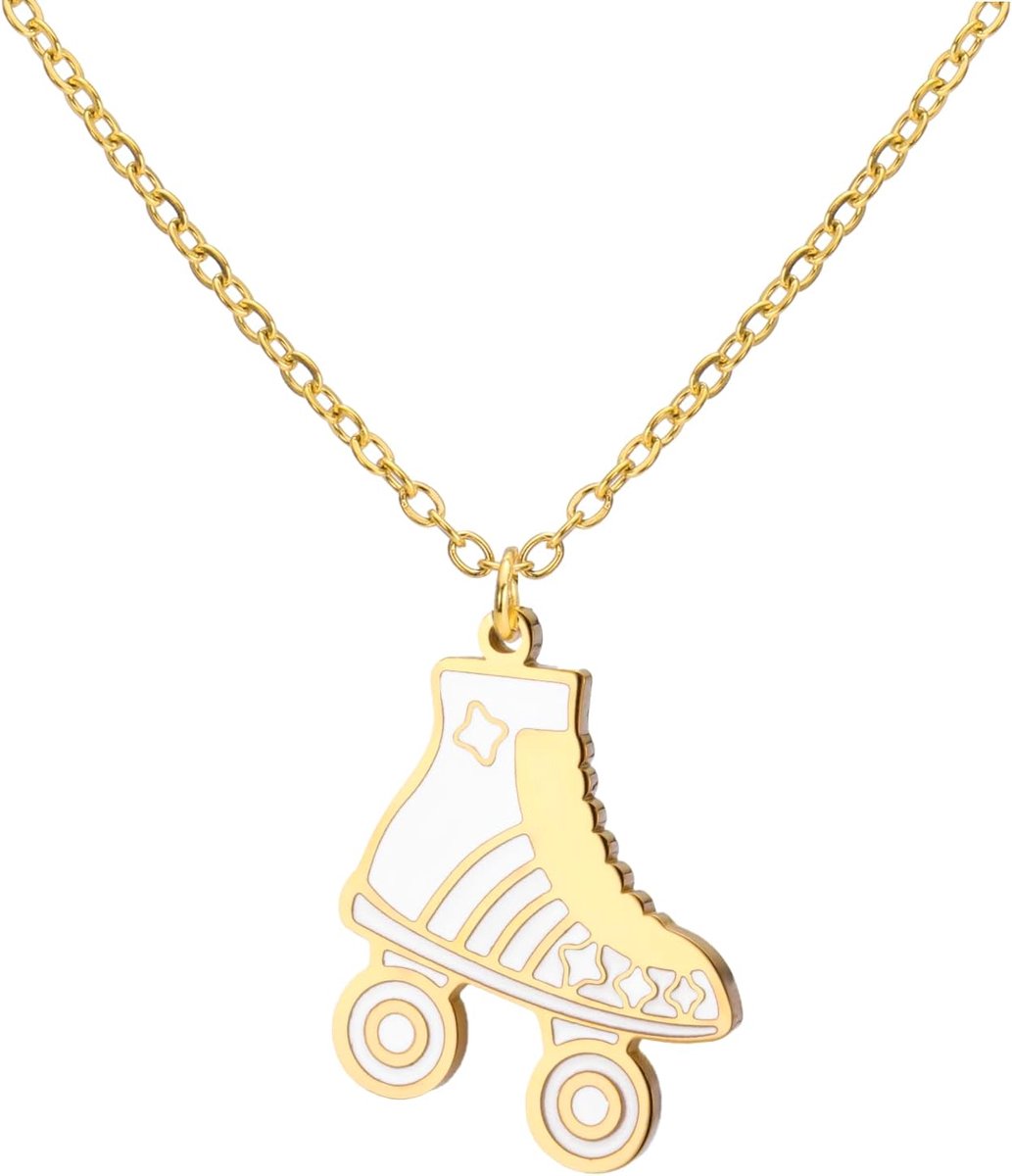 Roller Skate Hanger Ketting Roller Schaatsen Ketting Kleurrijke Rvs Schaatsen Charm Sport Hanger Kettingen Inspirerende Sieraden Gift voor Vrouwen Skate Lover