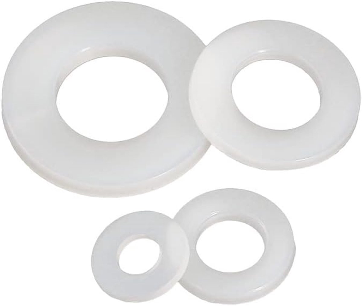 Sluitringen wit, kunststof sluitringen, nylon afstandsschijven M12×30×1.5 mm,40 pcs