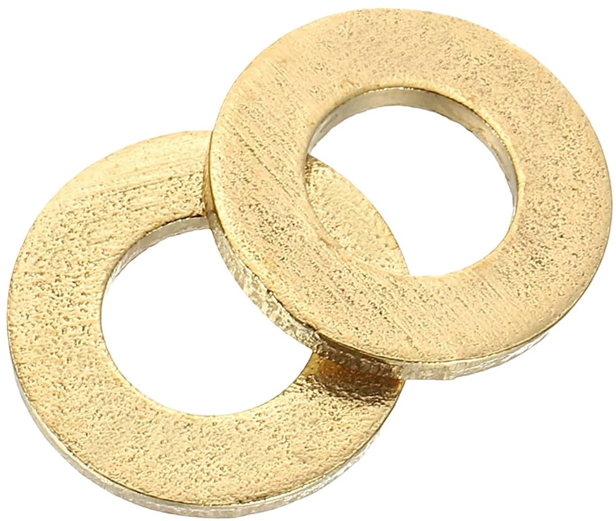 Set van 40 stuks sluitringen, M6 x 12mm x 1,5mm messing ring bijlagschijven assortiment, platte borgschijven dichtende ringen metalen schijven voor schroeven bouten moeren