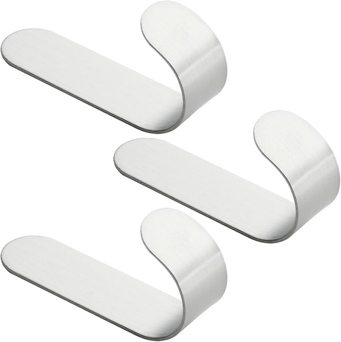 Handdoekhaken, 3 stuks, voor badkamer en keuken, zonder boren, waterbestendig, handdoekhouder, wandhaken om te plakken, zelfklevend, van roestvrij staal
