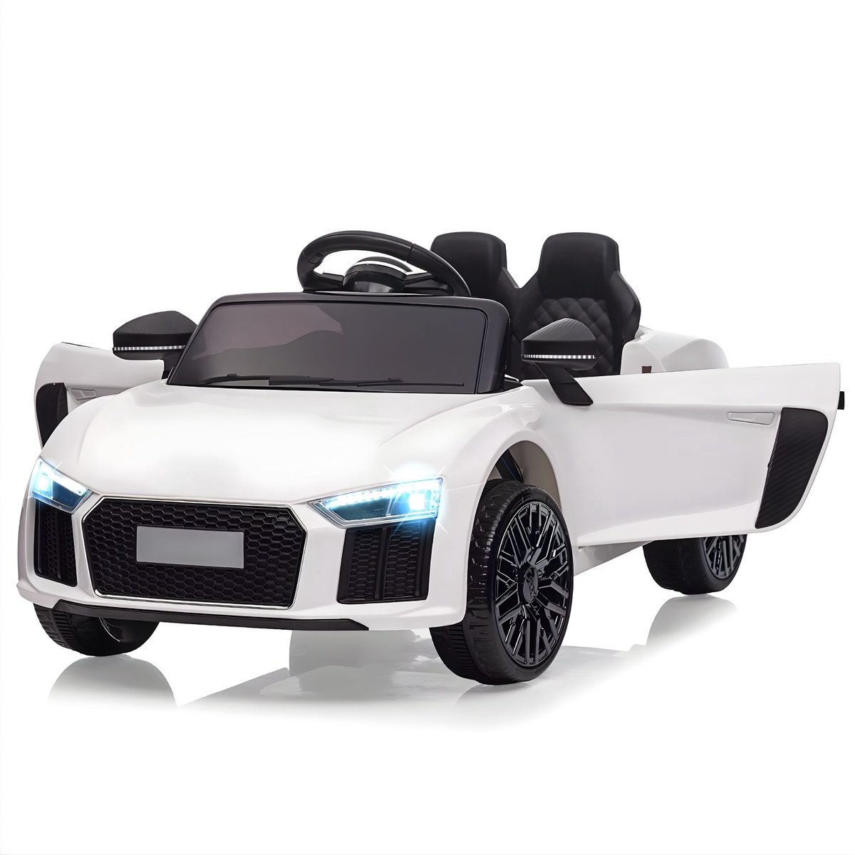 12V Elektrische Kinderauto - voor kinderen van 3-8 jaar buitenshuis - Wit