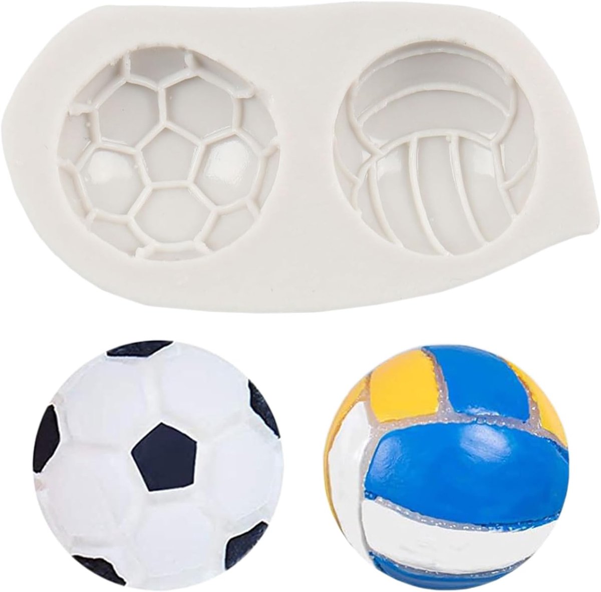 Voetbal Volleybal Fondant Vormen Stijl Gevlochten Frame Vorm voor Cupcake Topper Taart Decoreren Snoep Chocolade Rubber Pasta Polymeer Clay Set van