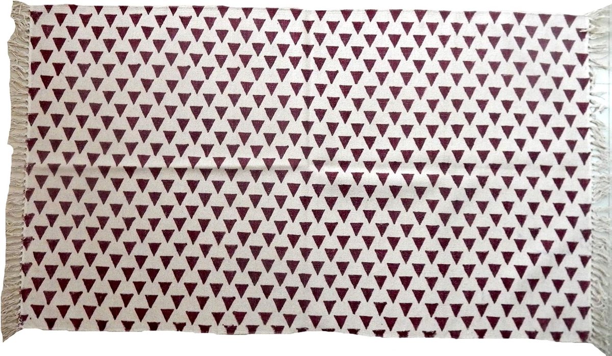 Kleed 3x5 Ft - Katoen - Handblokprint - Ideaal voor yoga en meditatie - SnelShoppen