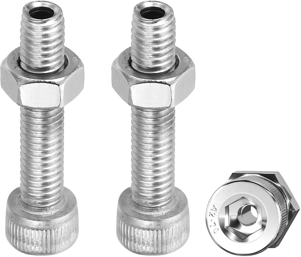 M6 x 30 mm zeskant cilinderschroef 3 set cilindrische kabelbouten moer kit lamp schroefdraad schroeven door gat apparaten bevestiging 304 roestvrij staal