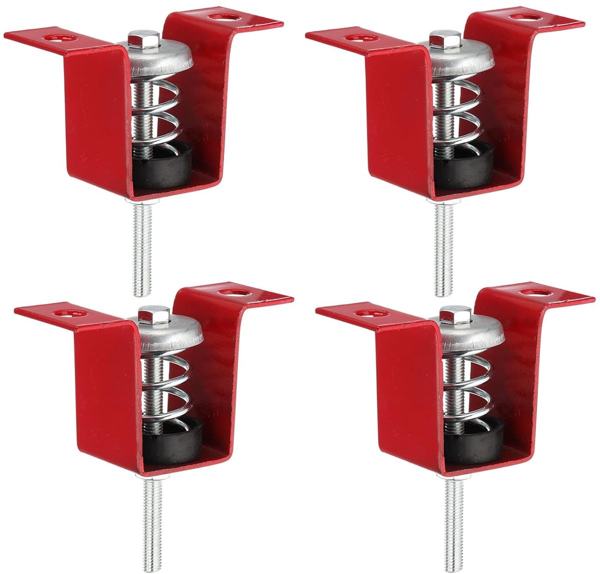 Plafondveer-trillingsisolator-beugels, 4 stuks, 20 kg, mechanische trillingsdemper, montage, antivibratie, voor A/C-luchtprocessor, slaapkamer, theater, studio, (HV) rood