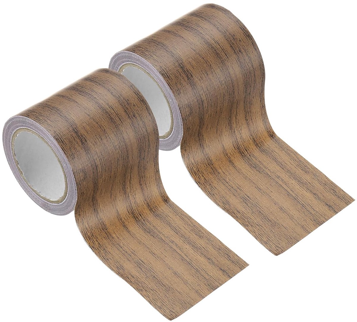 Zelfklevende folie, hout, zelfklevend, 4,57 m x 5,7 cm, plakpapier voor meubels, houtreparatiefolie, zelfklevend effect voor vloeren, deuren, kasten, donkerbruin eiken