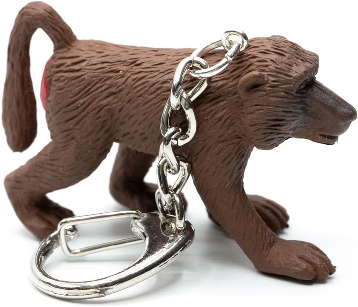 Pavin Sleutelhanger aap zeekat baby dierentuin bruin - handgemaakt modesieraad I hanger sleutelring sleutelhanger sleutelhanger, bruin, 50mm