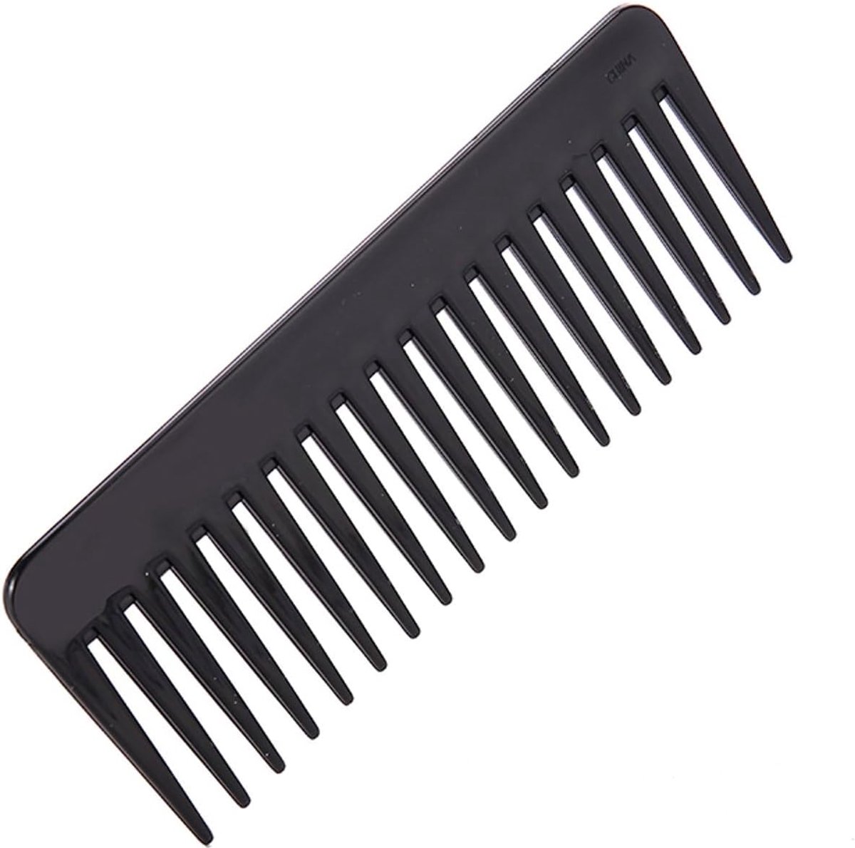 Haar kam - Grof - 18 cm - Geschikt voor krullen - Plastic - Zwart - SnelShoppen