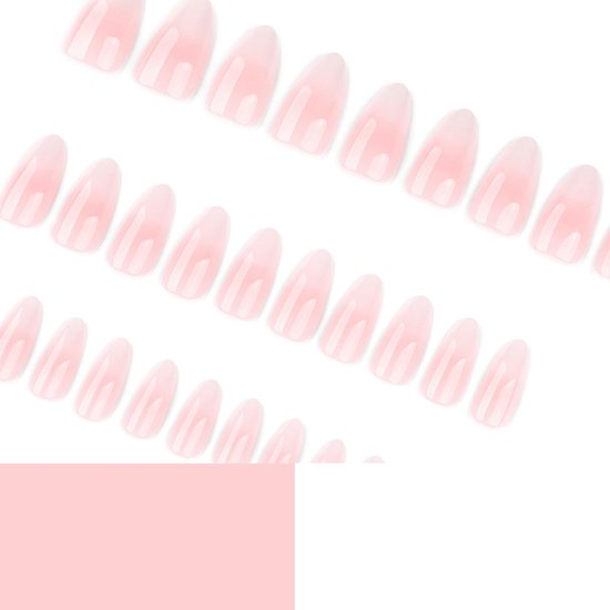 On Nails, Press On Nails Frosted Chai Glazed Medium Almond Nude Ombré Kunstnagels 30PCS Salonkwaliteit — afbeelding 2