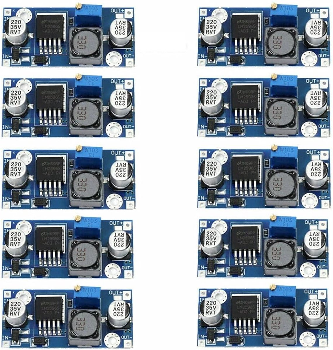 10 stks DC naar DC High Power Voltage Regulator 3.0-40 V naar 1.5-35 V Buck Converter DIY Voeding Step-Down Module