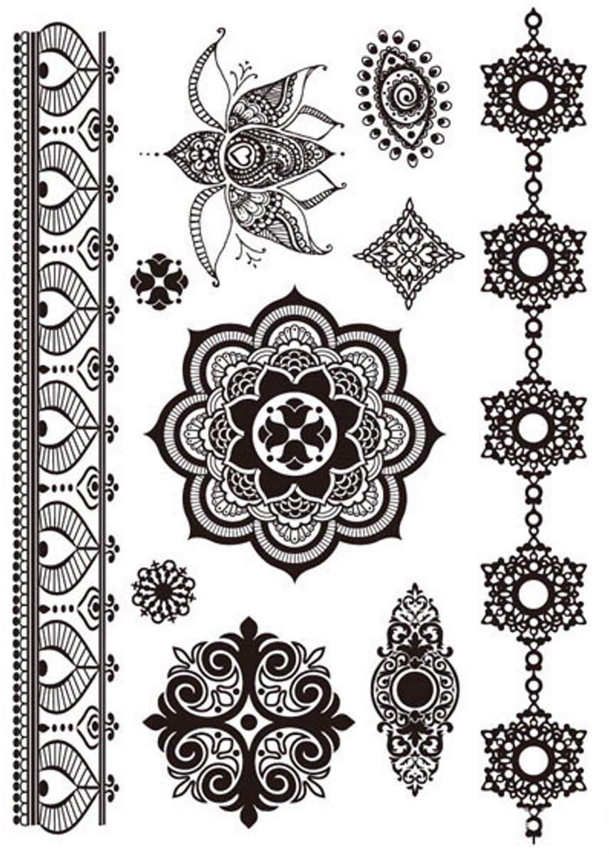 Tijdelijke tattoo lace royale enkel 3 dagen
