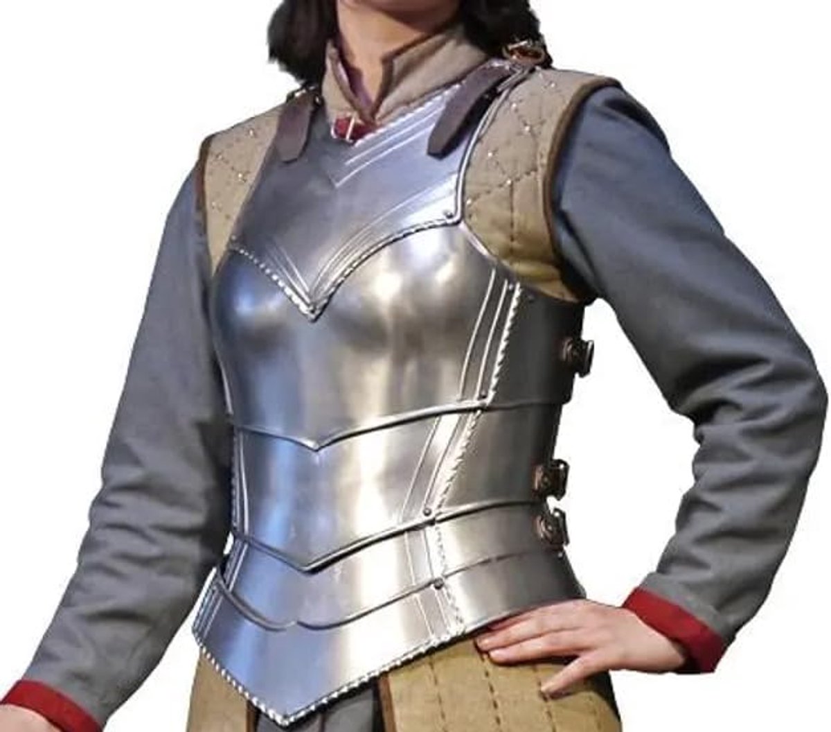 Dame Cuirass Met Been Greaves Vrouwelijk Pantser Pak