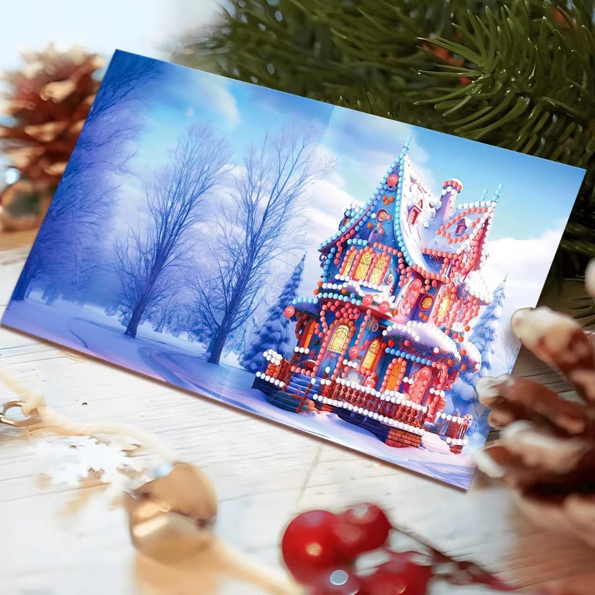 5D-diamantschilderij Moederdag verjaardagskaarten, dankkaarten Kerstmis kaarten Valentijnsdag, DIY-diamantschilderij Kerstmis kaarten, uitnodiging voor huwelijksfeestje cadeaus