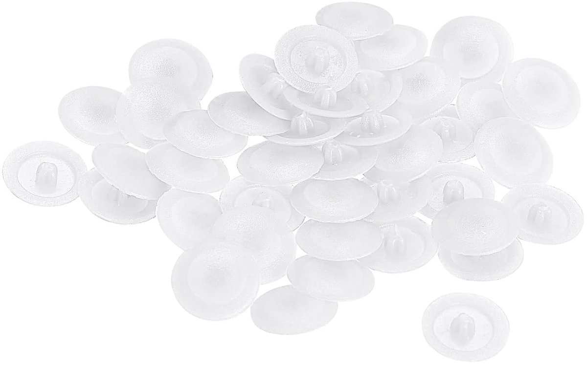 sourcing map 40 stuks schroefdoppen afdekkingen 12 x 3 mm kunststof schroeven decoratieve afdekking voor kruiskop nokken bevestigingsmoer, zelftappende schroef, wit