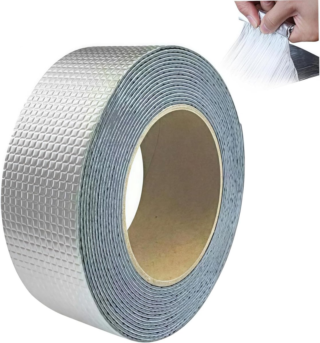 Butyltape, waterdicht, 50 mm x 5 m, butyl van aluminium, waterdichte butylband voor daklekkage, pijplekken, gevels, gat