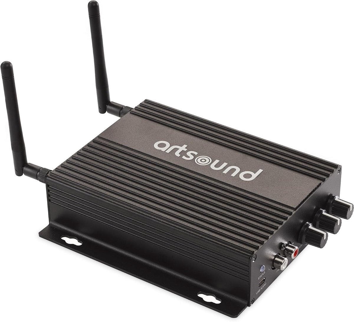 Multiroom streaming versterker 2 x 50W - zwart - Wifi, Bluetooth, AUX - Stream overal muziek - SnelShoppen