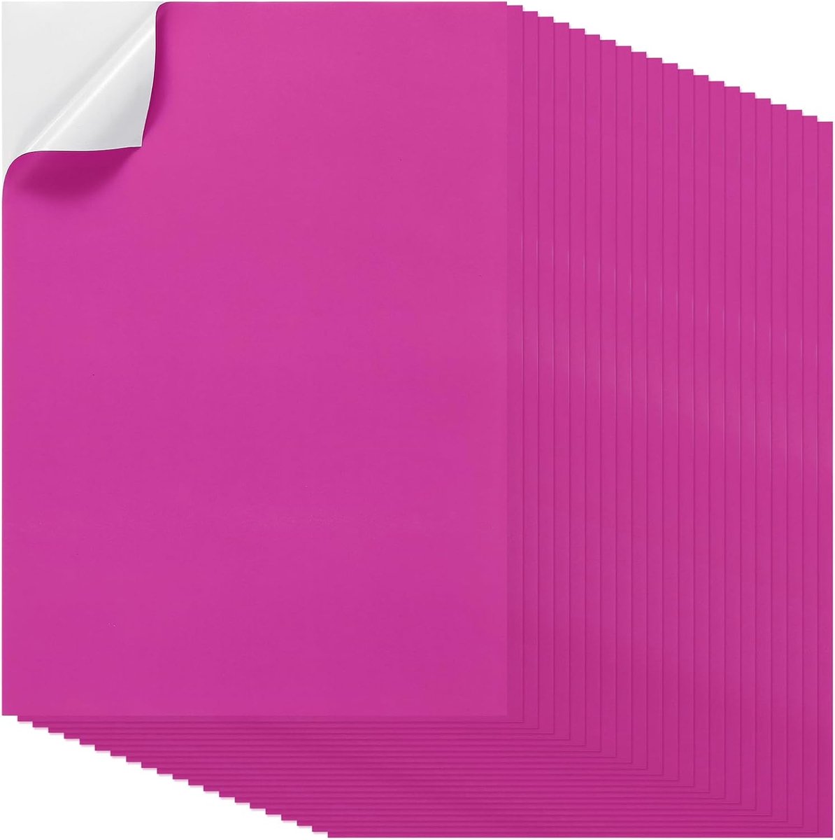 40 stuks volledig vel label stickerpapier, A4 verzendetiketten mat gekleurd zelfklevend afdrukbaar stickerpapier voor inkjet laserprinter afdrukken, donkerroze