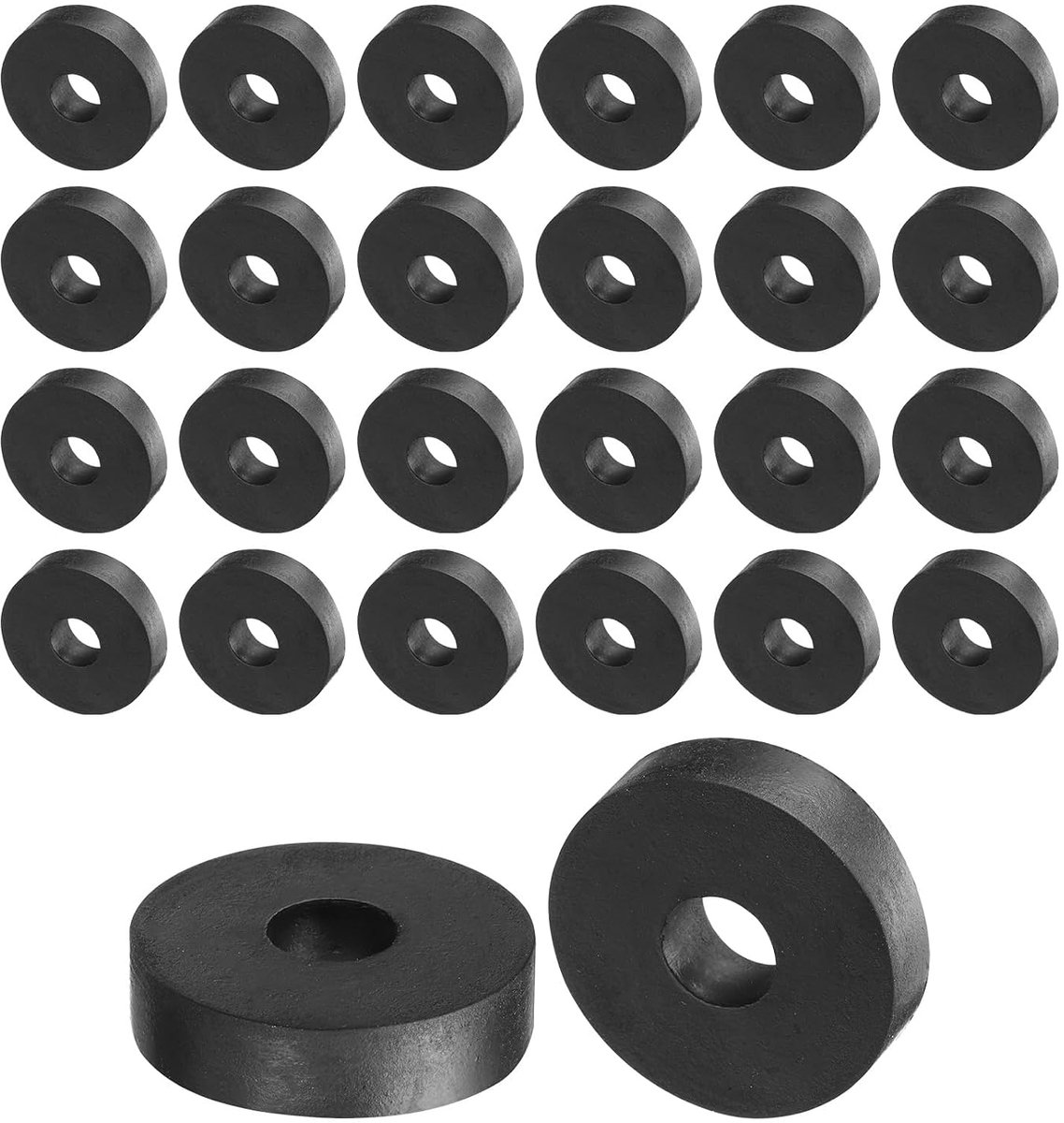 Rubberen spacer, 36 stuks, 30 mm buitendiameter, 10 mm binnendiameter, 8 mm hoogte, ronde anti-vibratiespacer, rubberen bussen, rubberen schijven voor huis- en autoaccessoires