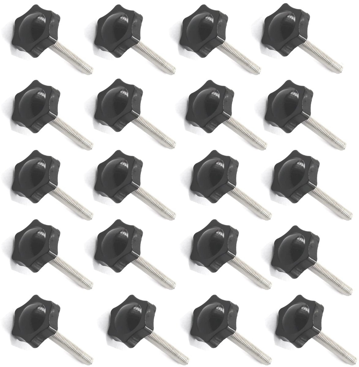 20 Stks M5x25mm Rvs Draad Vervanging Ster Hand Knop Aanscherping Duim Schroef Hand Aanscherping Knop Schroef