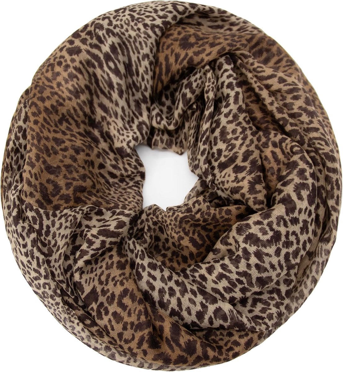 Leo patroon XXL colsjaal rond loopsjaal dames luipaard sjaal meisjes dierenprint doek