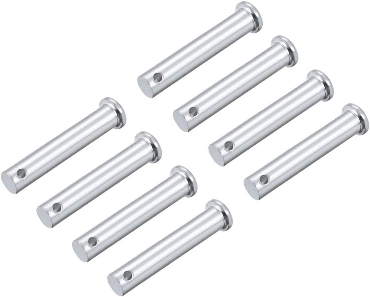 Sourcing map 8 stuks platte kop vorkbouten vorkkoppennen, verzinkt massief staal, 10 mm x 55 mm