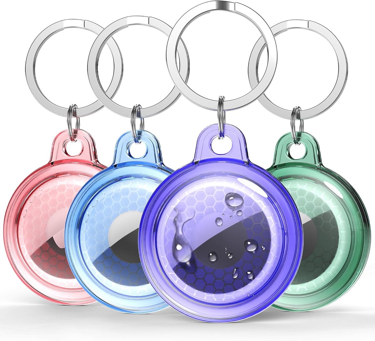 IPX8 waterdichte houder voor Airtag, Airtags-hoes met sleutelhanger, [strak verzegeld] [valbestendig] [anti-kras] Full Body Beschermende Airtag-houder, vind je bagage, huisdier, sleutels en