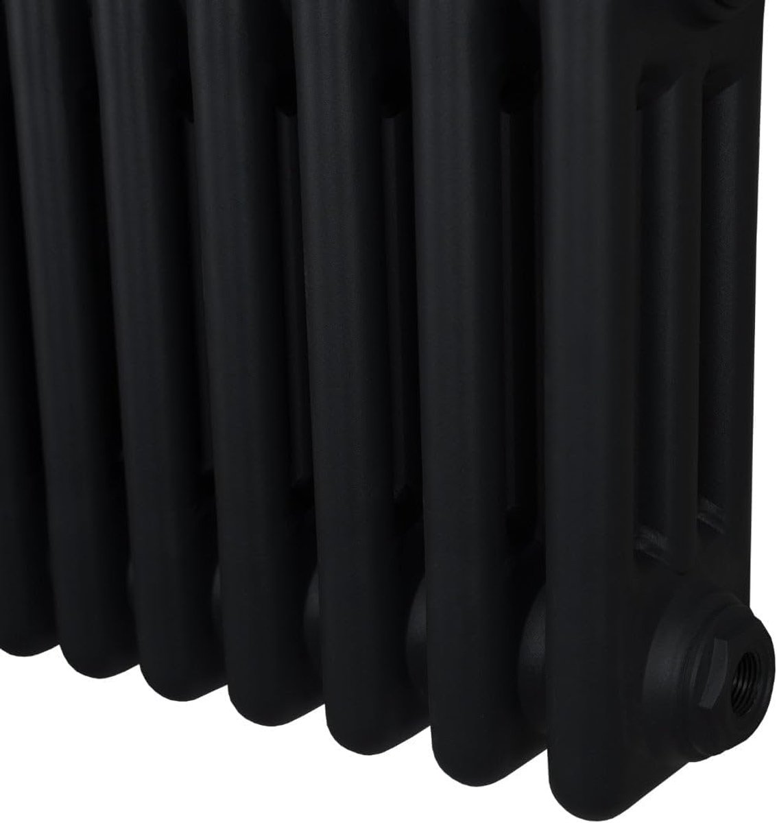Traditionele 3 kolom radiator 1500 x 292mm - zwart carbon staal - verticale wandmontage - hoge warmteafgifte - SnelShoppen