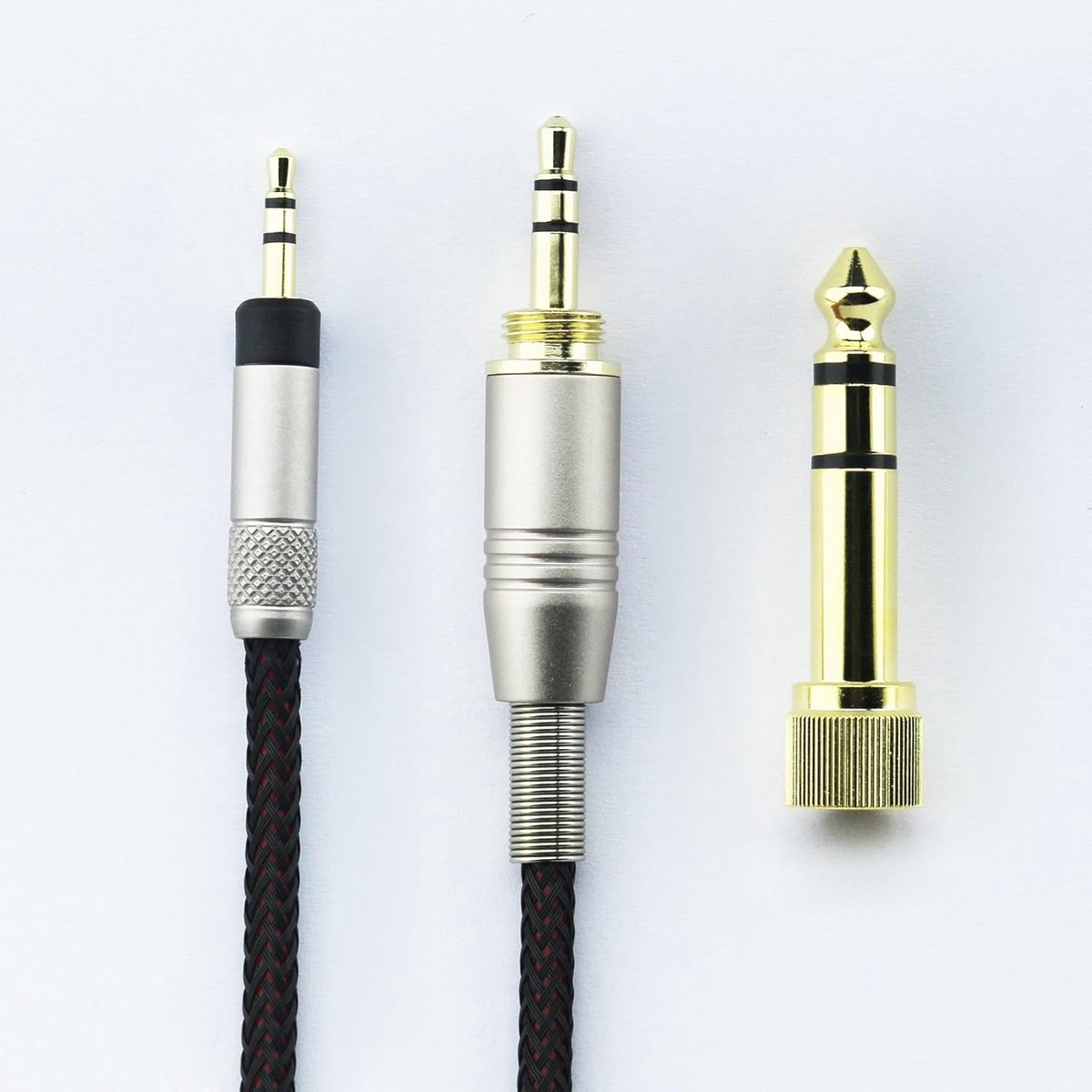 Vervangende kabel voor Bose QuietComfort 25/35/QC25/QC35, gevlochten kabels, knoopvrij, 1,2 m 3 m