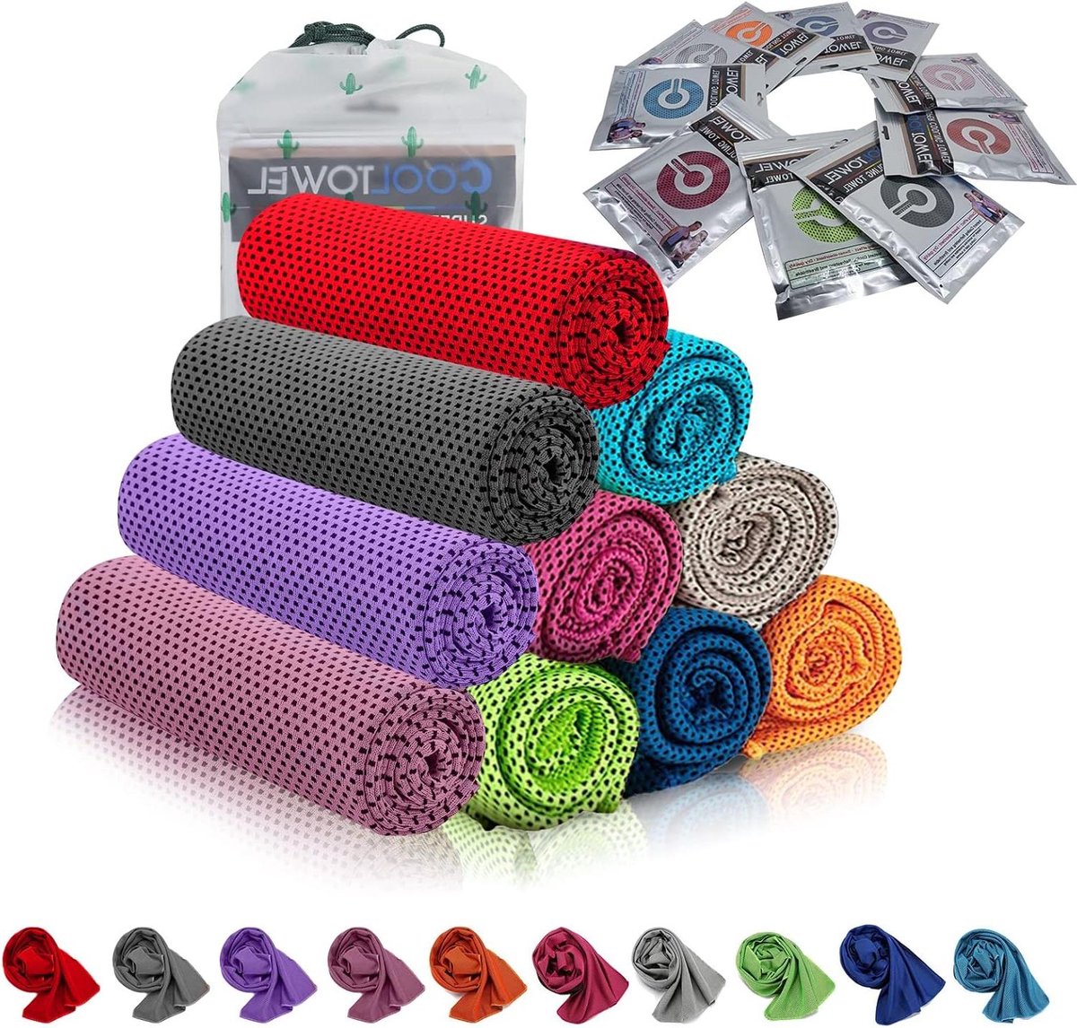 Koelhanddoek - Ijshanddoek Sportdoek - Directe Koeling - Hyperverdampend Materiaal - 89 x 30 cm - Meerdere Kleuren