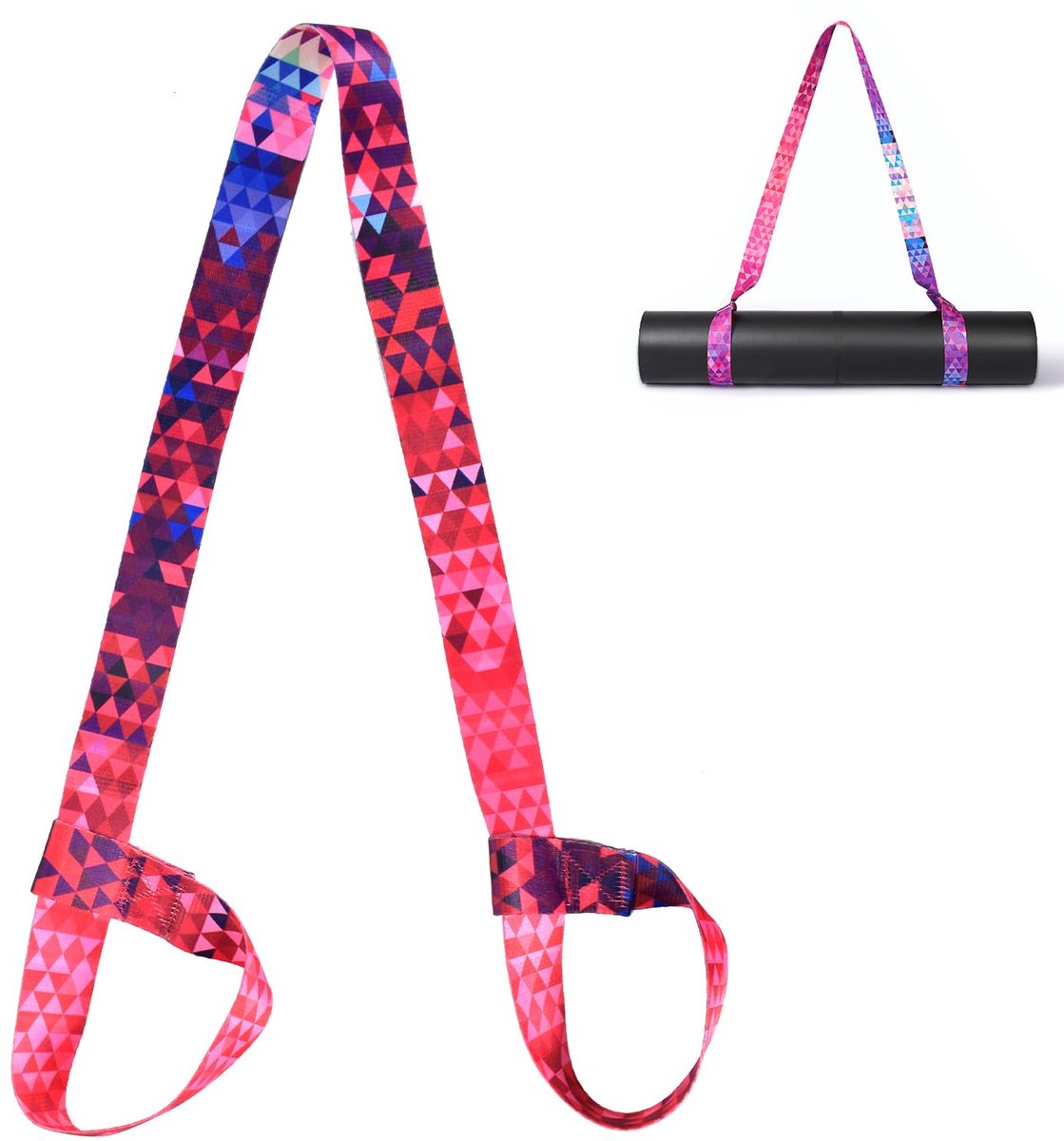 Yogamat Draagriem Verstelbaar - Katoen Multicolor - Elastisch Voor Yoga en Sport - Ideaal Voor Buiten - SnelShoppen