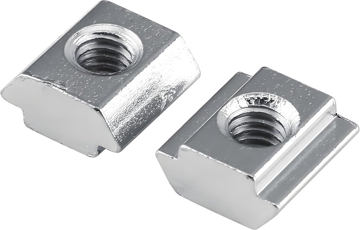 50 stks/partij Aluminium Profiel Moer, Sliding T-slot Moer, T-Noten voor Aluminium Profiel Accessoires, met Clear Box, T-moeren voor CNC machine(European Standard 20-M4)