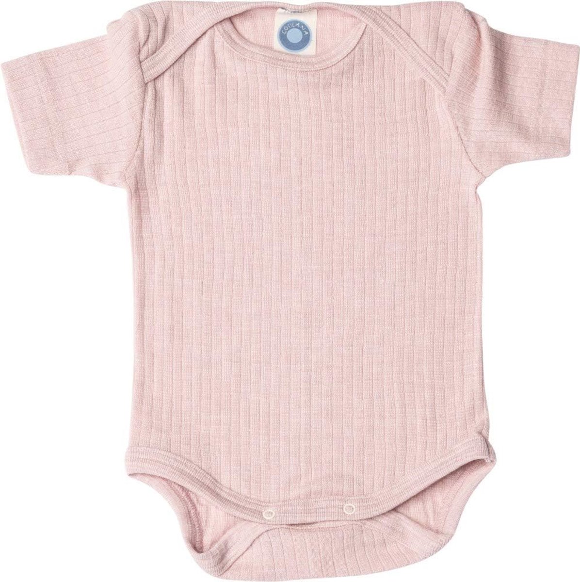 Baby bodysuit korte mouwen - 45% KBA katoen, 35% kbT wol, 20% zijde - ademend en comfortabel - SnelShoppen
