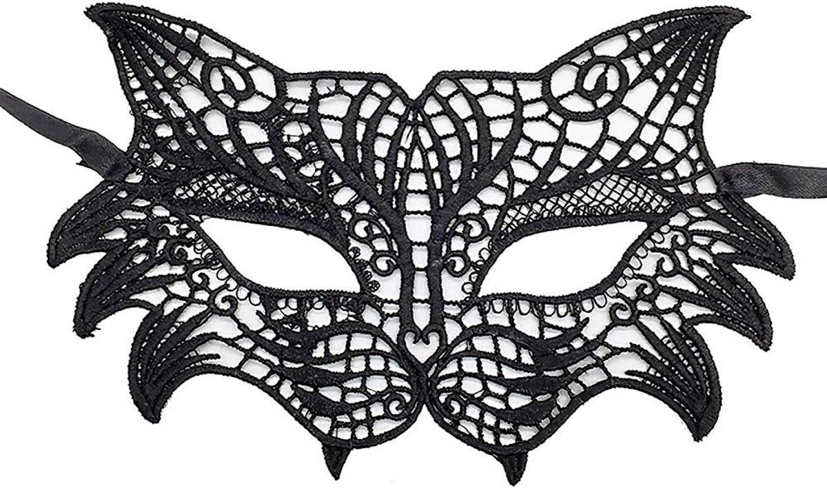 Dames Oogmasker - Zwart Kanten - Sexy Design - Perfect voor Maskerade Feest - SnelShoppen