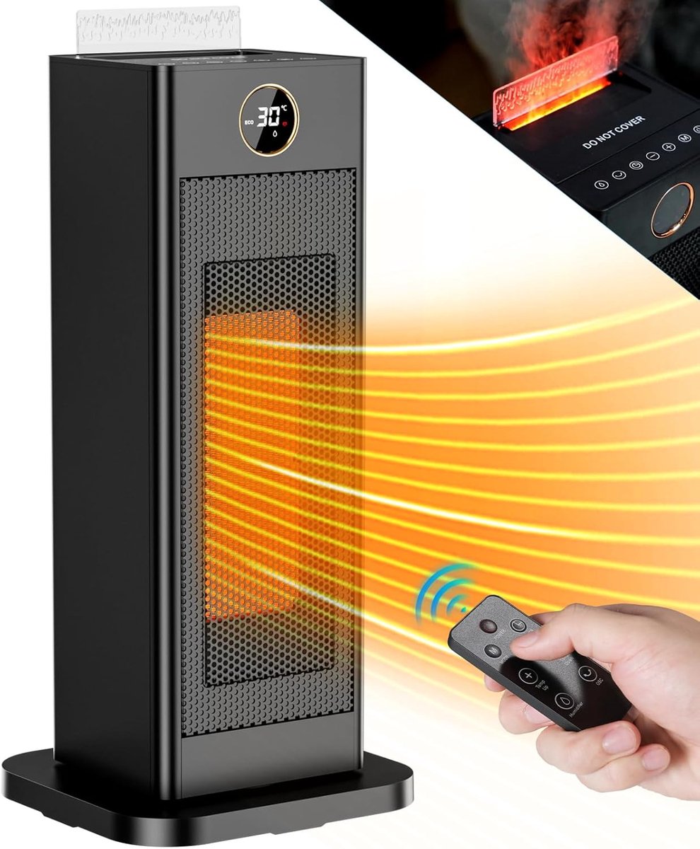 Klein elektrisch verwarmingstoestel - energiezuinig - keramisch - stil verwarmen met oscillatie - ShopVlot