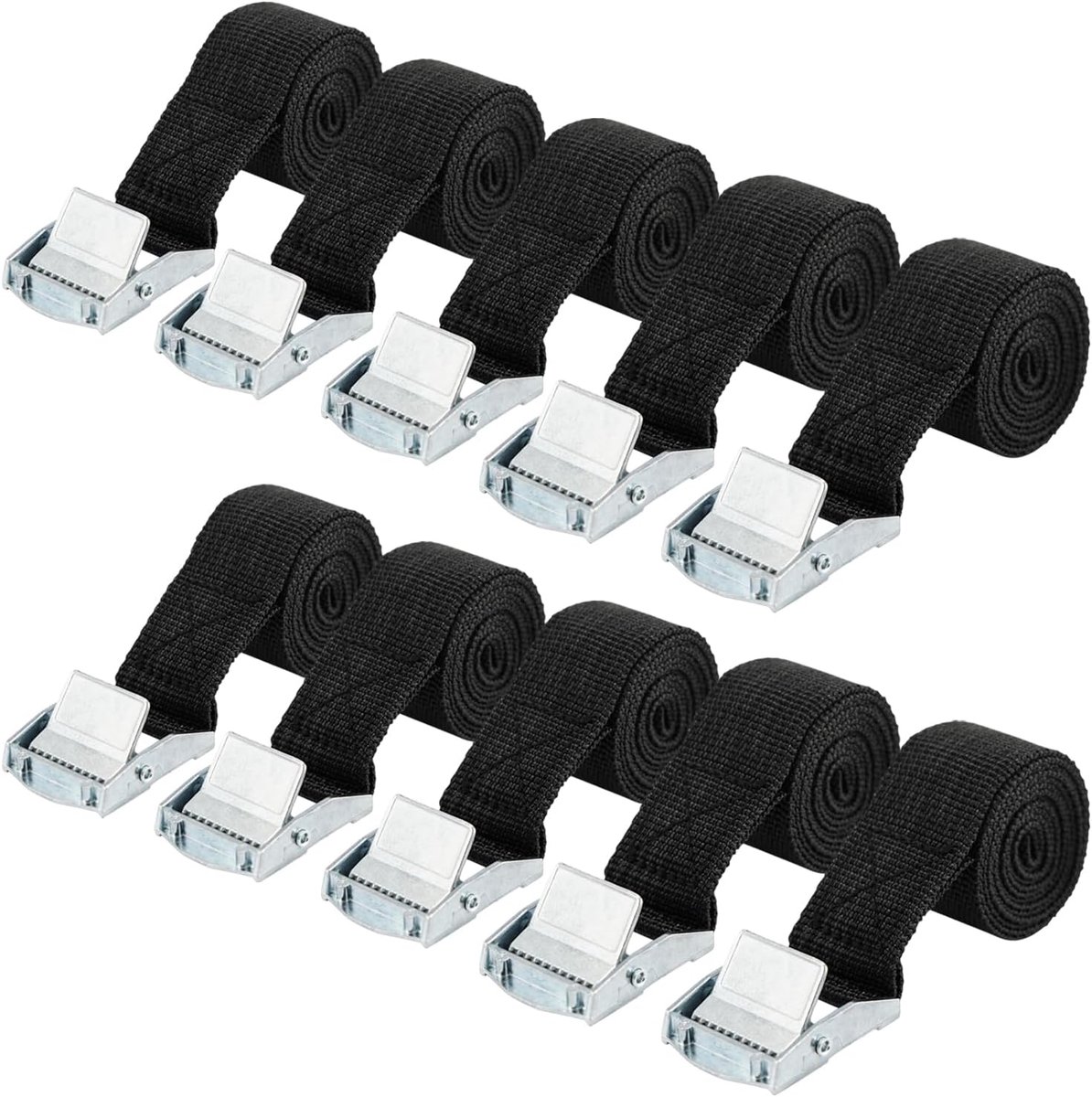 Ratchet straps 25 mm x 1 m - verstelbare lashing straps - robuust met metalen gesp - ideaal voor motor en fietsdrager - ShopVlot