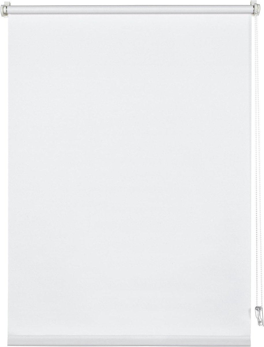 Rolgordijn 60 x 150 cm - Opaque wit - Met klemmen - Eenvoudig te installeren zonder boren - ShopVlot