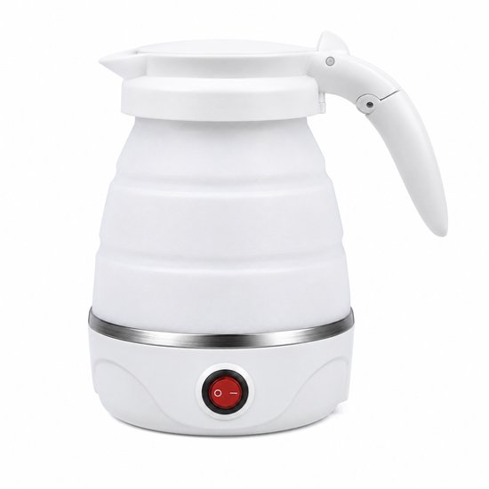 Waterkoker - Inklapbare waterkoker - Camping waterkoker - Opvouwbare waterkoker -Compacte waterkoker - Draagbare waterkoker - Warmwaterketel - Reiswaterkoker - Makkelijk in gebruik - Wit
