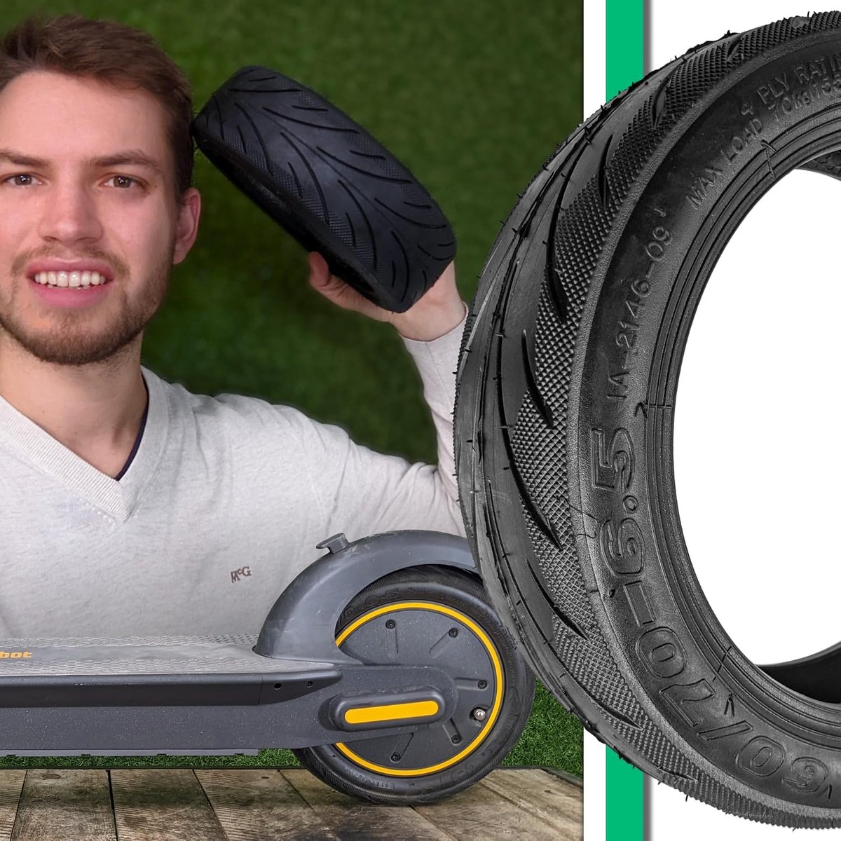 Tubeless band 60/70-6.5 - Antilekgel - Geschikt voor Ninebot G30 Max scooter - Inclusief videohandleiding - ShopVlot