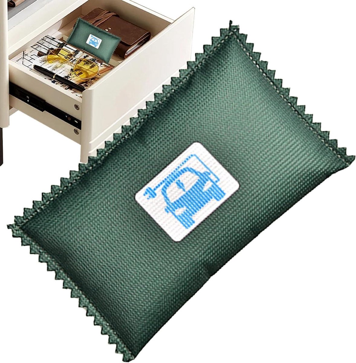 Luchtontvochtiger Auto - Vochtabsorber Zak - Voertuig Interieur Droog - Kleurindicator Vocht - 8.1B x 2.8H cm - Automodel