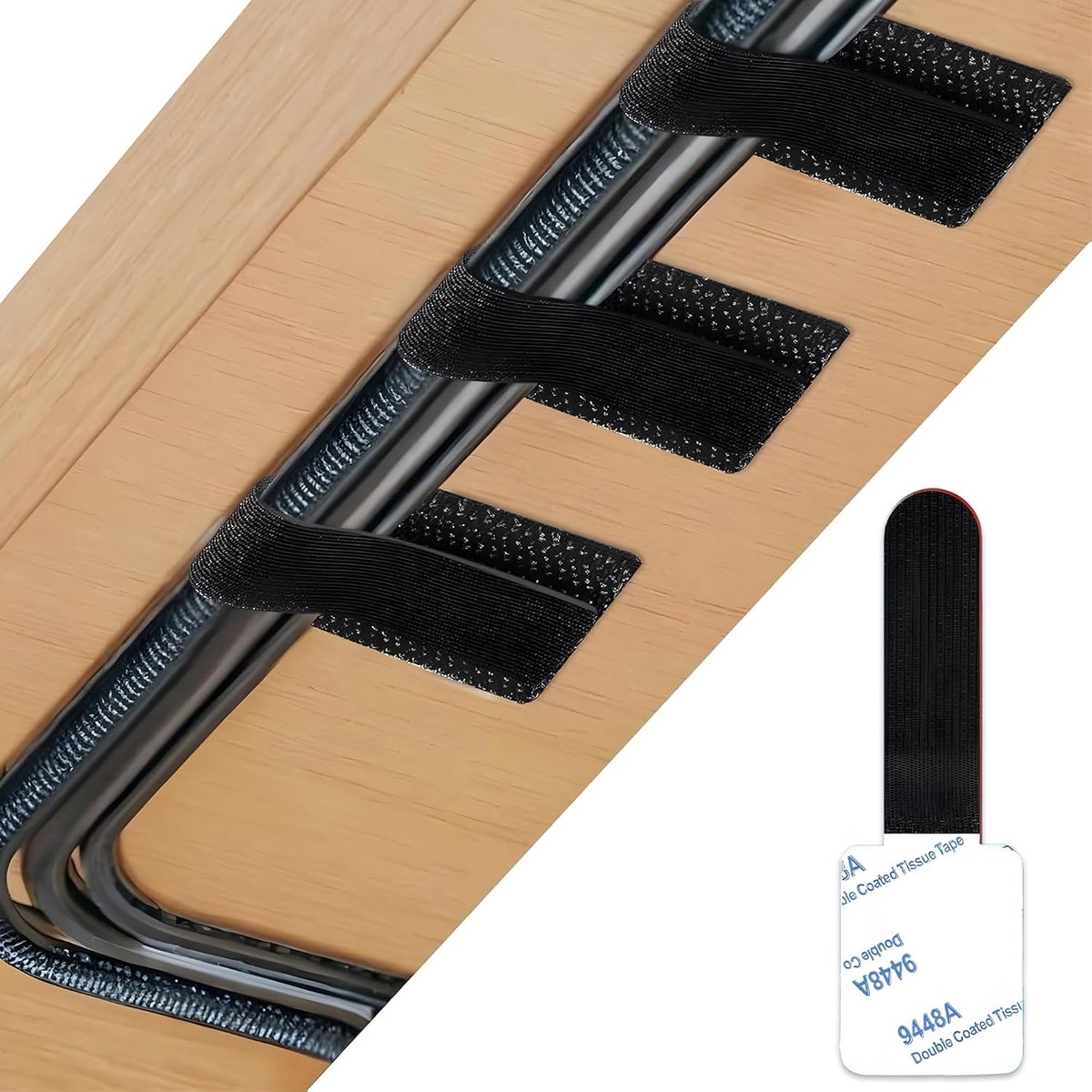 Kabelbinders 60 stuks - Klittenband - Sterke 3M hechting - Flexibel kabelmanagement thuis - ShopVlot